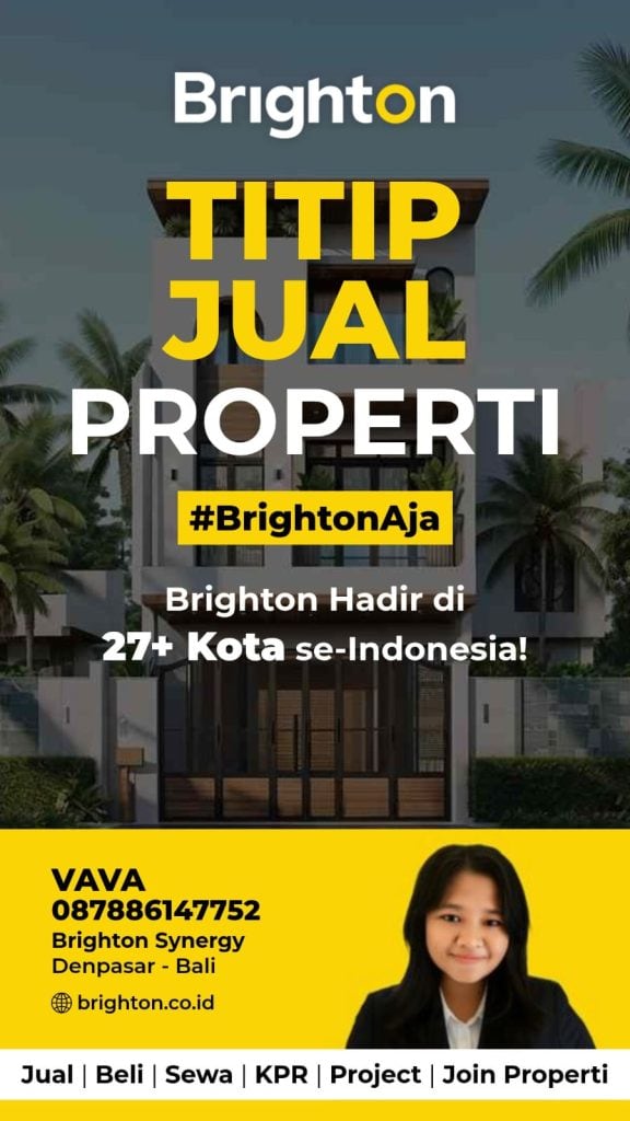 Properti rumah dijual di Brighton Indonesia, dekat Bali, cocok untuk investasi dan hunian.